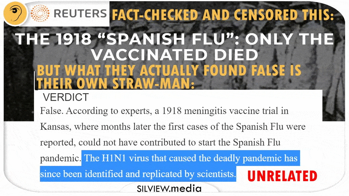 HOW REUTERS FAKED ITS FACTCHECK ON THE 1918 PANDEMIC AND MILITARY