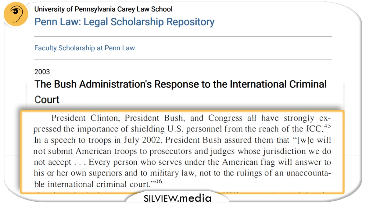 MUST SEE:  The Bush Administration’s Response to the International Criminal Court